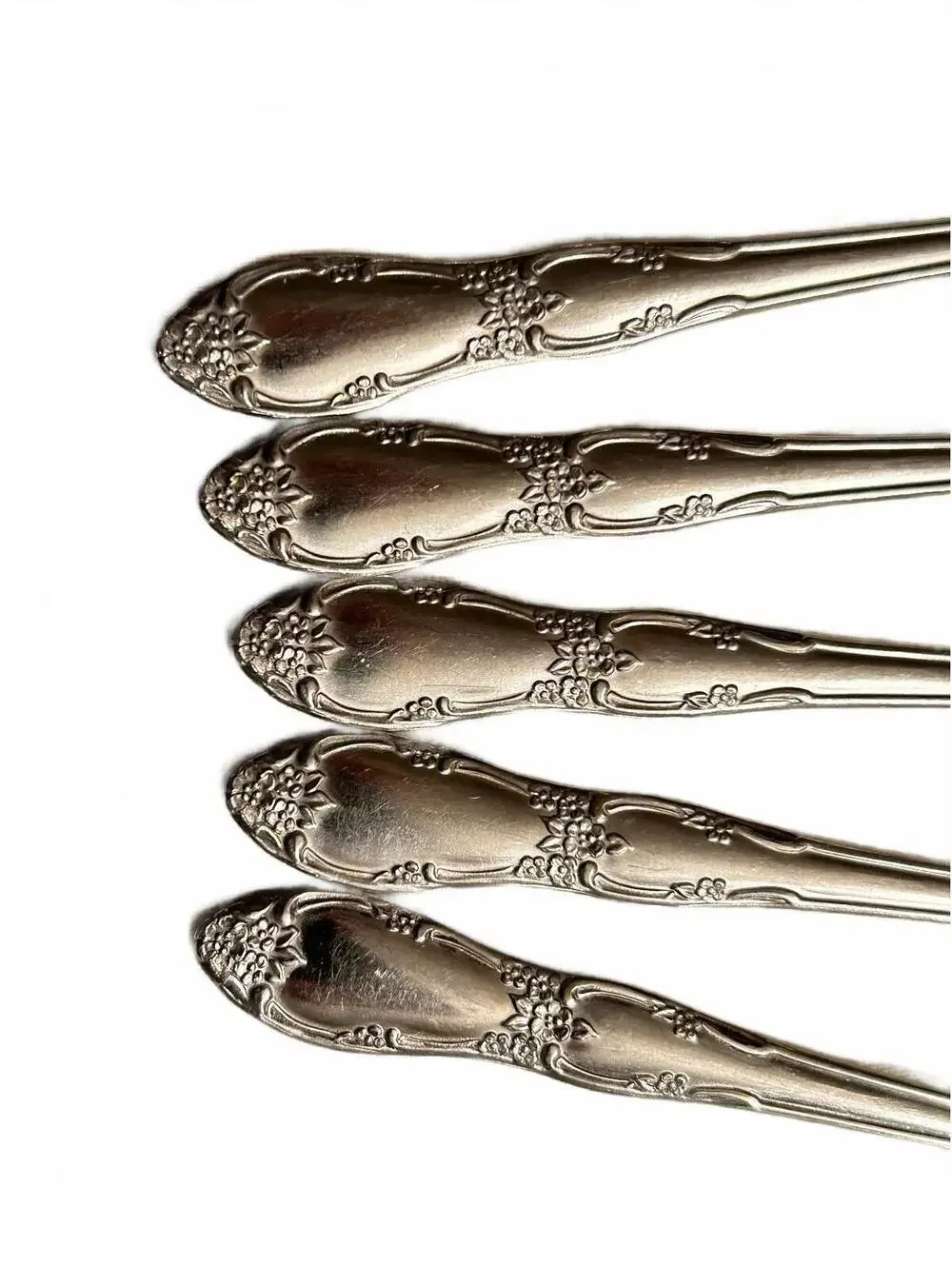 Set of 5 Vintage Stainless Steel Oneida Fenway (Daydream) Salad Forks